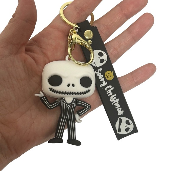 Disney’s Nightmare Before Christmas Jack Skellington 3D Rubber Keychain NWT - Picture 4 of 14